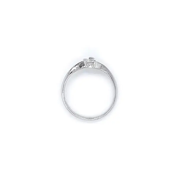 Ring with Zircon from White Gold