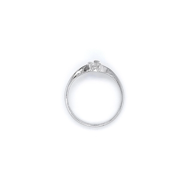Ring with Zircon from White Gold