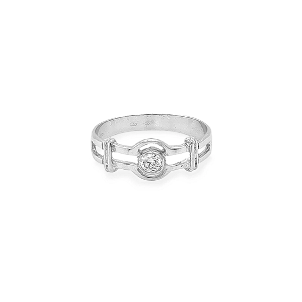 Gold Ring with Zircon