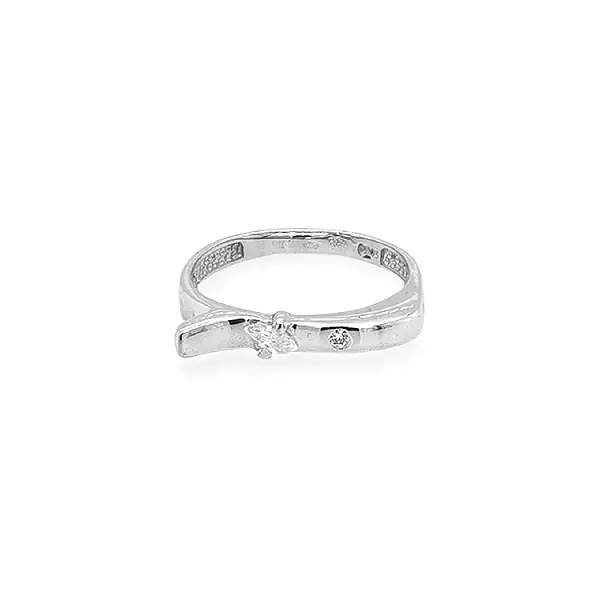 Gold Ring with Zircons