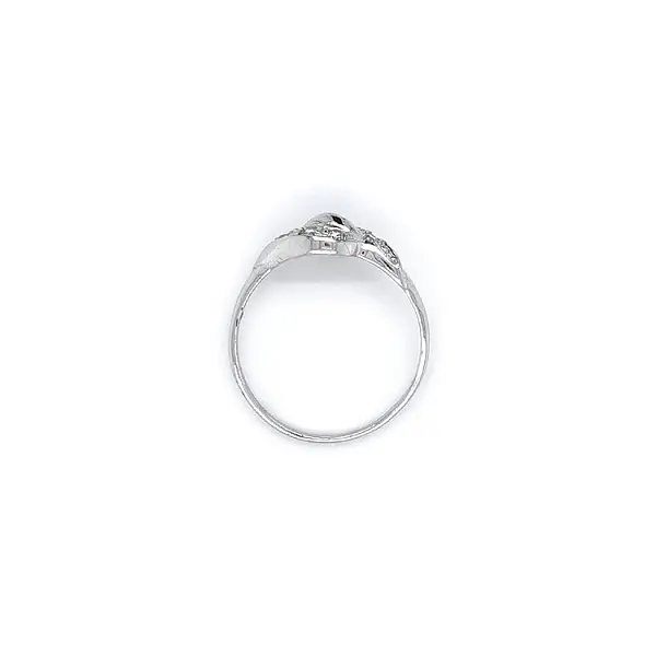 Ring with White Gold Zircons