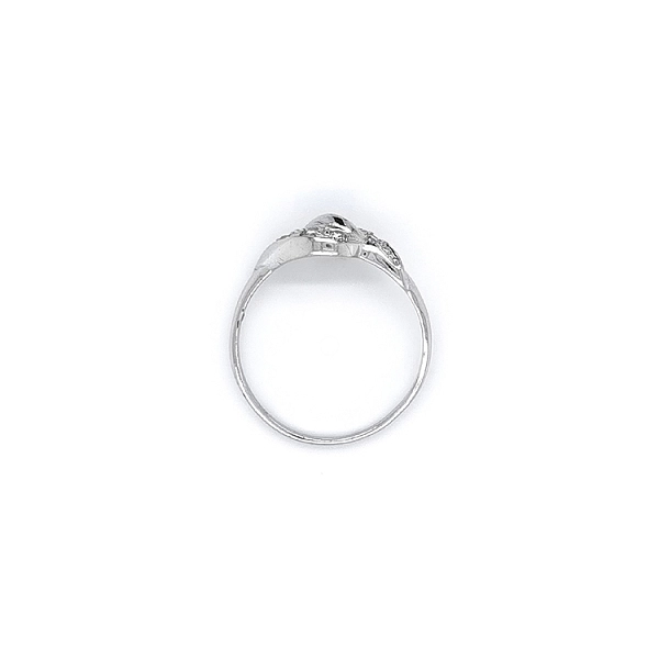 Ring with White Gold Zircons