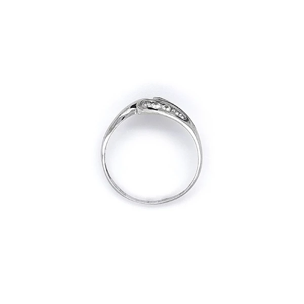 Ring with White Gold Zircons