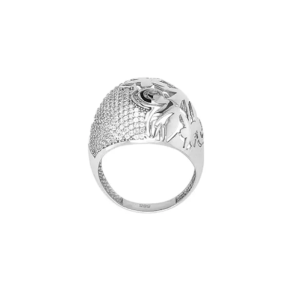 Gold Ring with Zircons