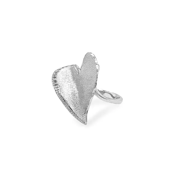 Gold Ring in Heart Shape with Zircones