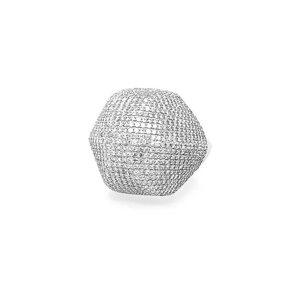 Gold Ring with Zircons