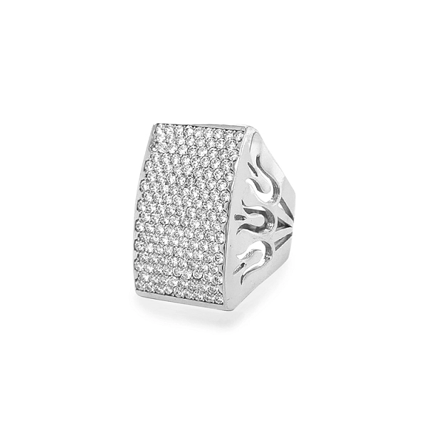 Gold Ring with Zircons