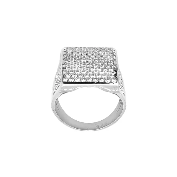 Gold Ring with Zircons