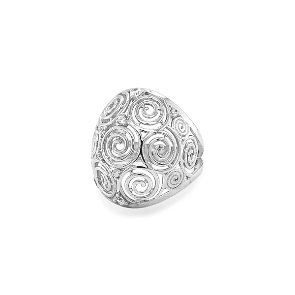 Gold Ring with Zircons