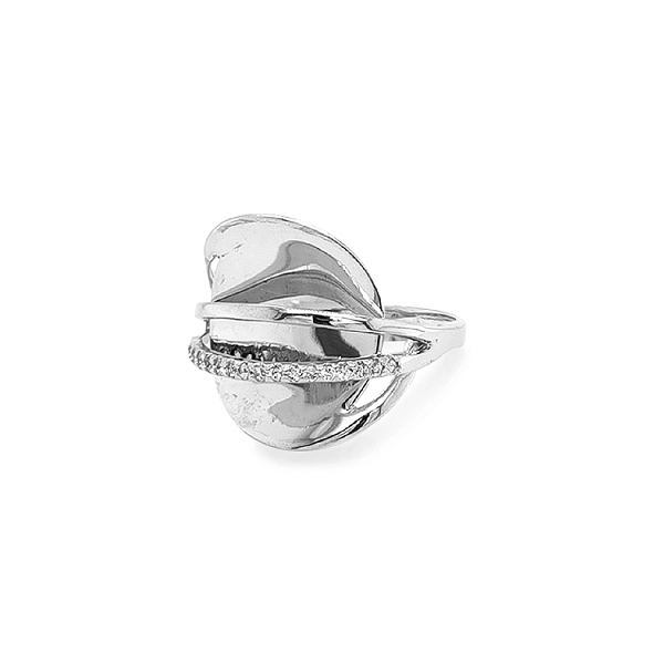 Gold Ring with Zircons