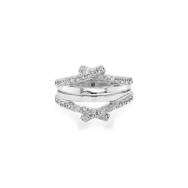 Gold Ring with Zircons