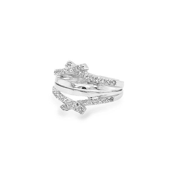 Gold Ring with Zircons