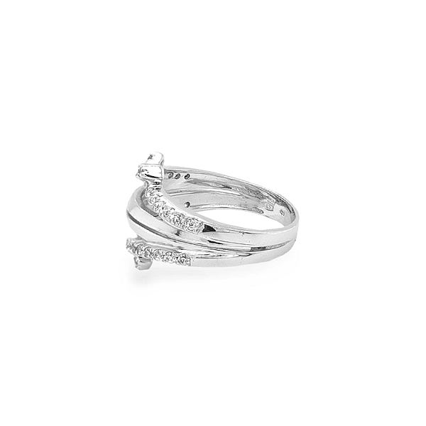Gold Ring with Zircons