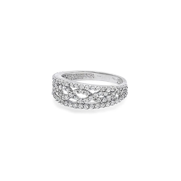 Gold Ring with Zircons