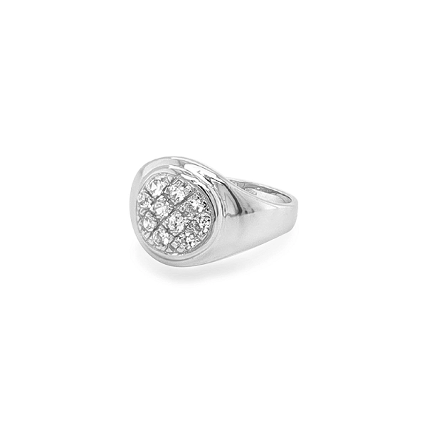 Gold Ring with Zircons