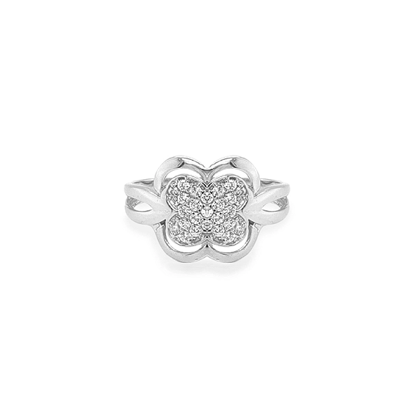Gold Ring with Zircons
