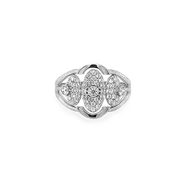 Gold Ring with Zircons