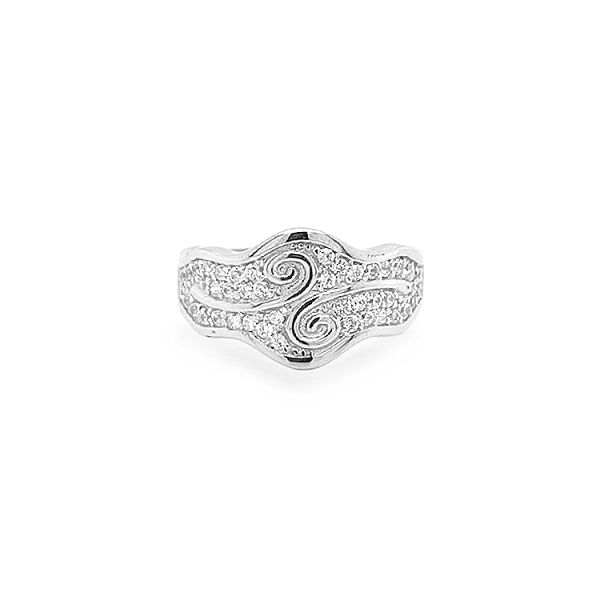 Gold Ring with Zircons