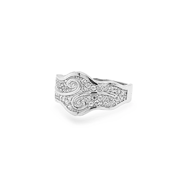 Gold Ring with Zircons