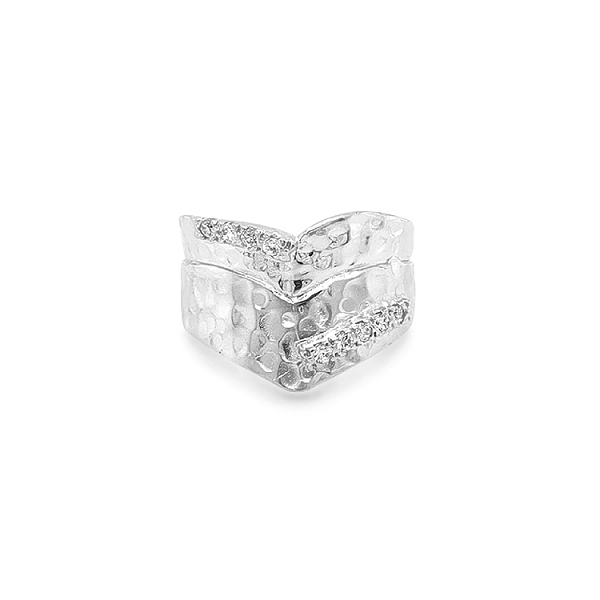 Gold Ring with Zircons