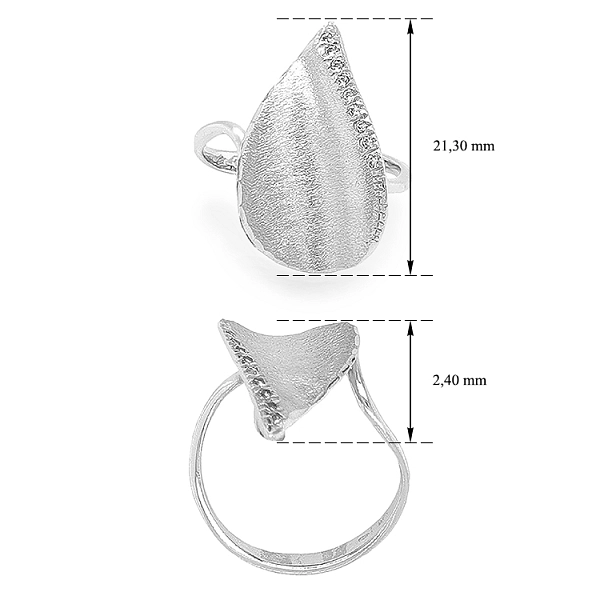 Gold Ring with Zircons