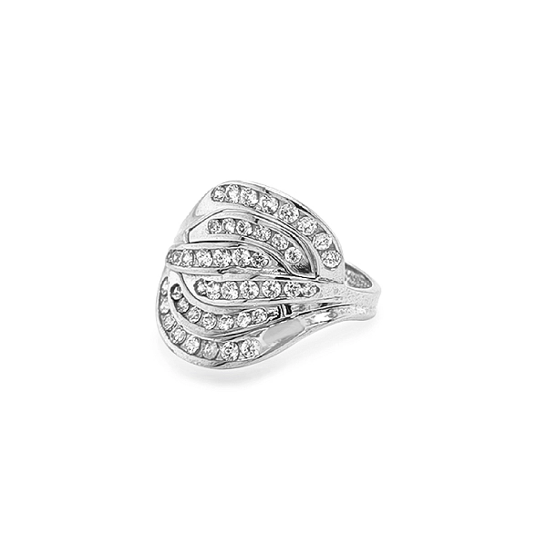Gold Ring with Zircons