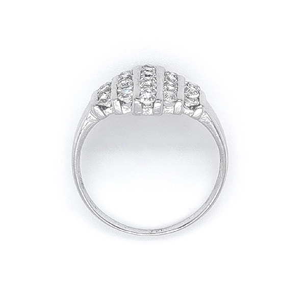 Ring with White Gold Zircons