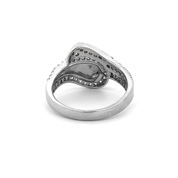 Ring with White Gold Zircons