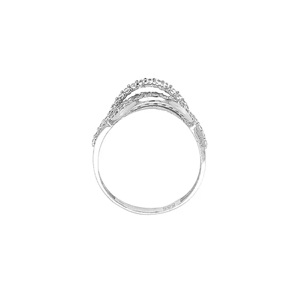 Gold Ring with Zircons