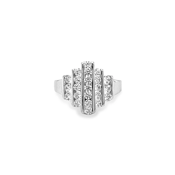 Gold Ring with Zircons