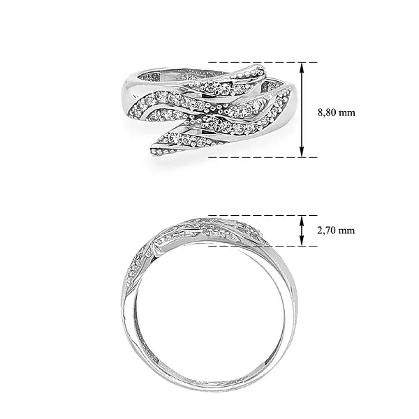 Gold Ring with Zircons