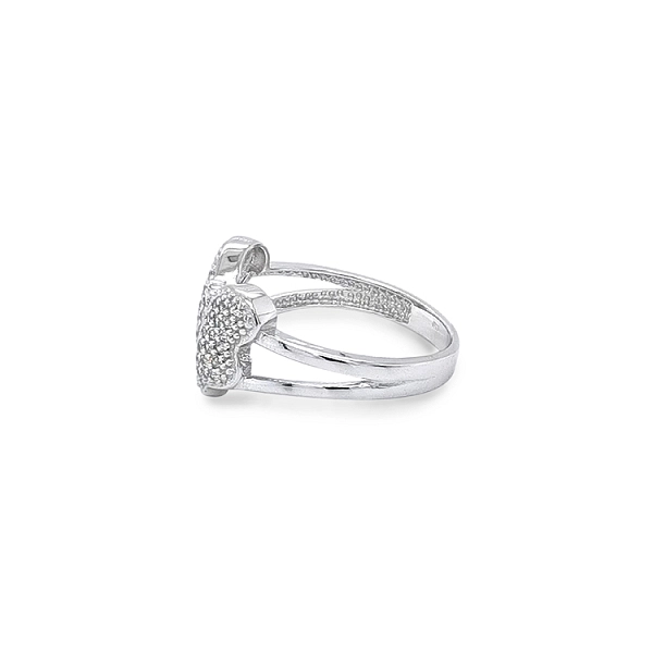 Gold Ring with Zircones in Butterfly Shape