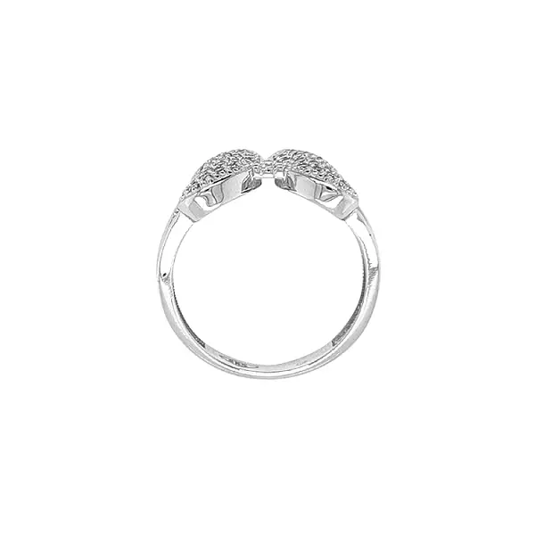 Gold Ring with Zircones in Butterfly Shape