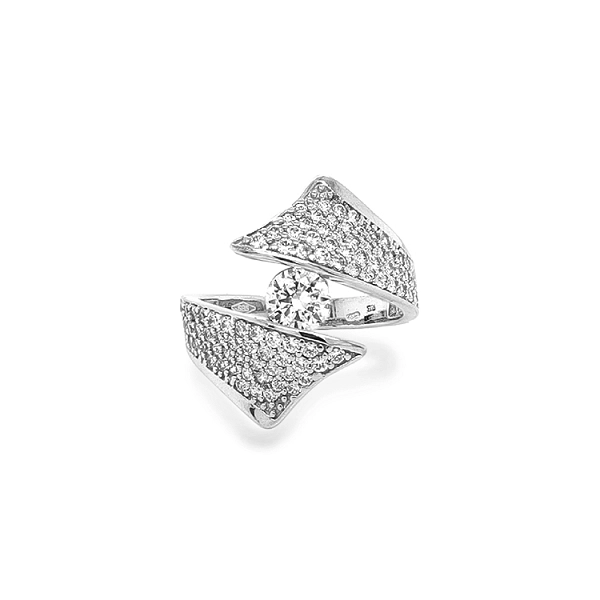 Gold Ring with Zircons