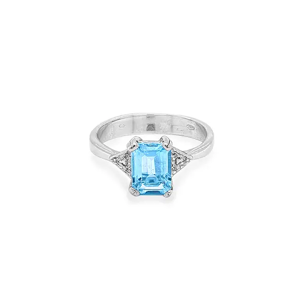 Gold Ring with Blue Stone