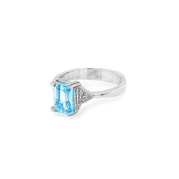 Gold Ring with Blue Stone
