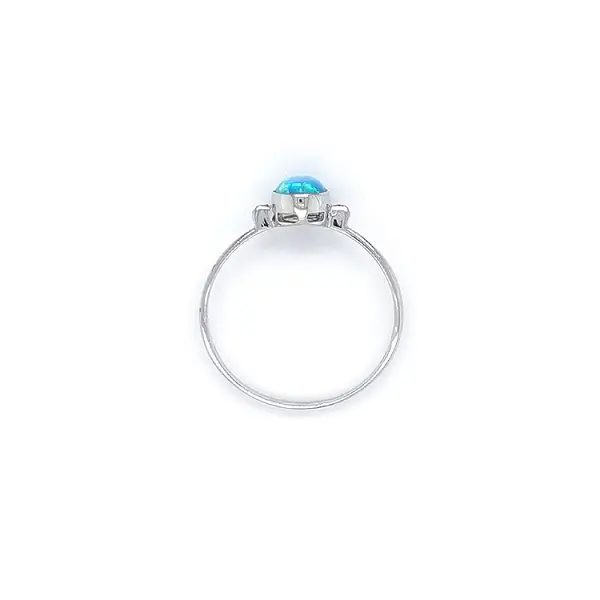 Ring with Opal from White Gold