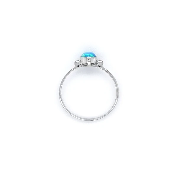 Ring with Opal from White Gold