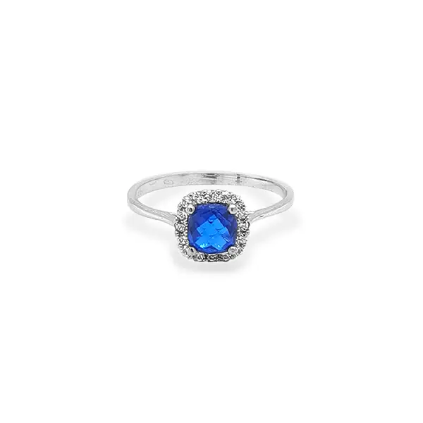 Gold Ring with Zircons