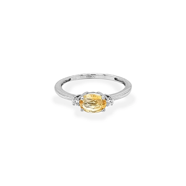 Gold Ring with Zircons