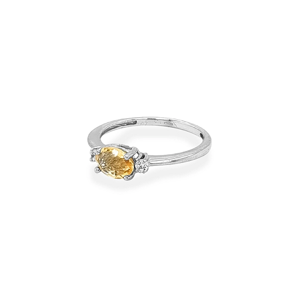 Gold Ring with Zircons