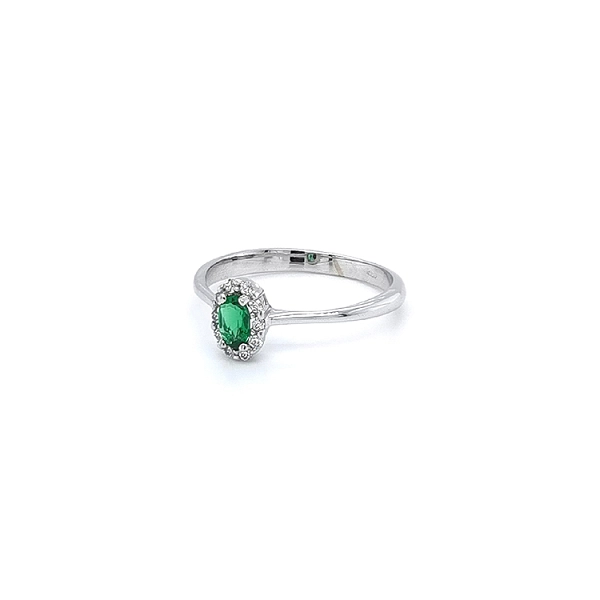 White Gold Emerald Ring