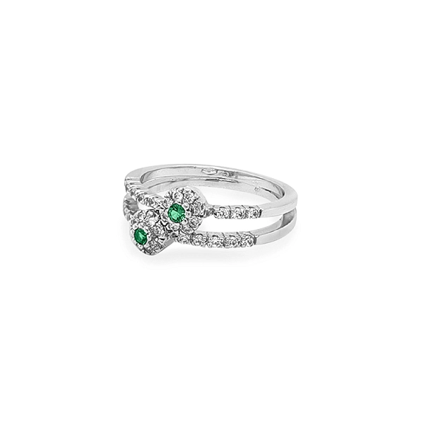 Gold Ring with Zircons