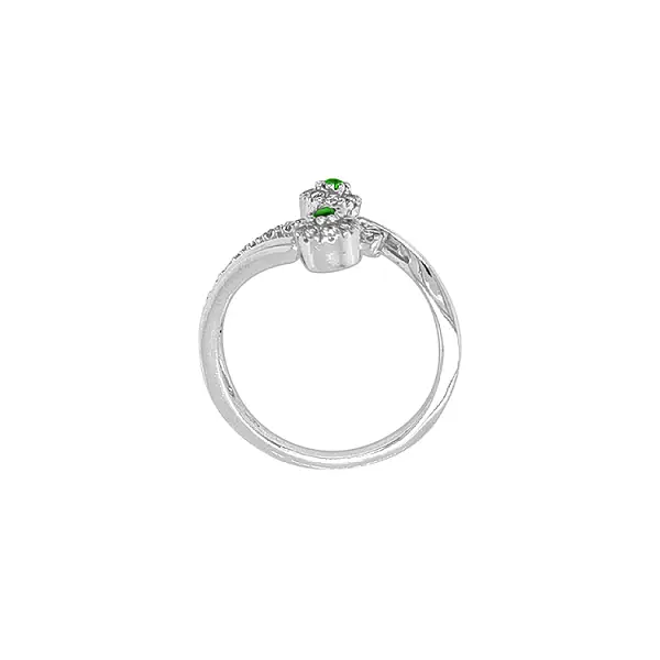 Gold Ring with Zircons