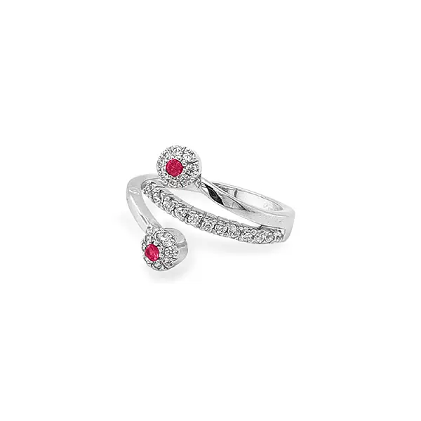 Gold Ring with Zircons
