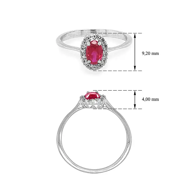 Gold Ring with Colored Stones