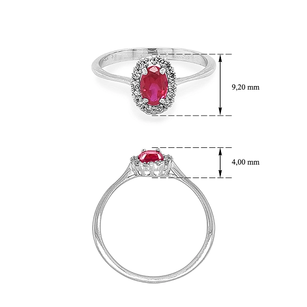 Gold Ring with Colored Stones