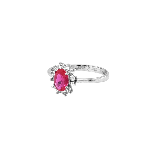 Gold Ring with Colored Stones