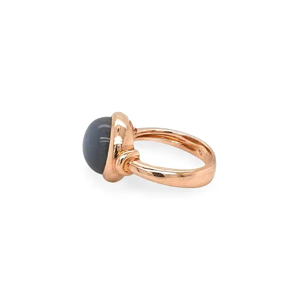 Gold Ring with Grey Quartz