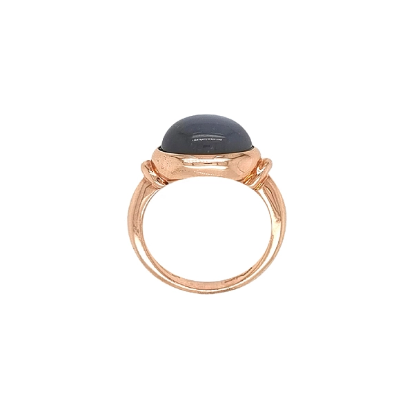 Gold Ring with Grey Quartz